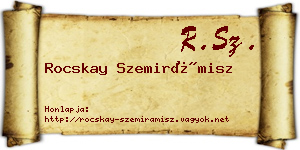 Rocskay Szemirámisz névjegykártya